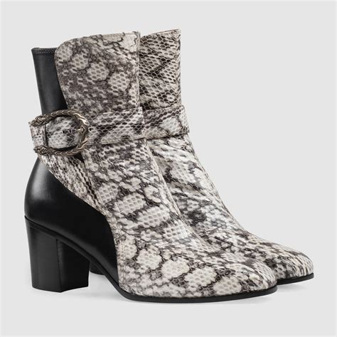 gucci short boots|Gucci snakeskin effect ankle boots.